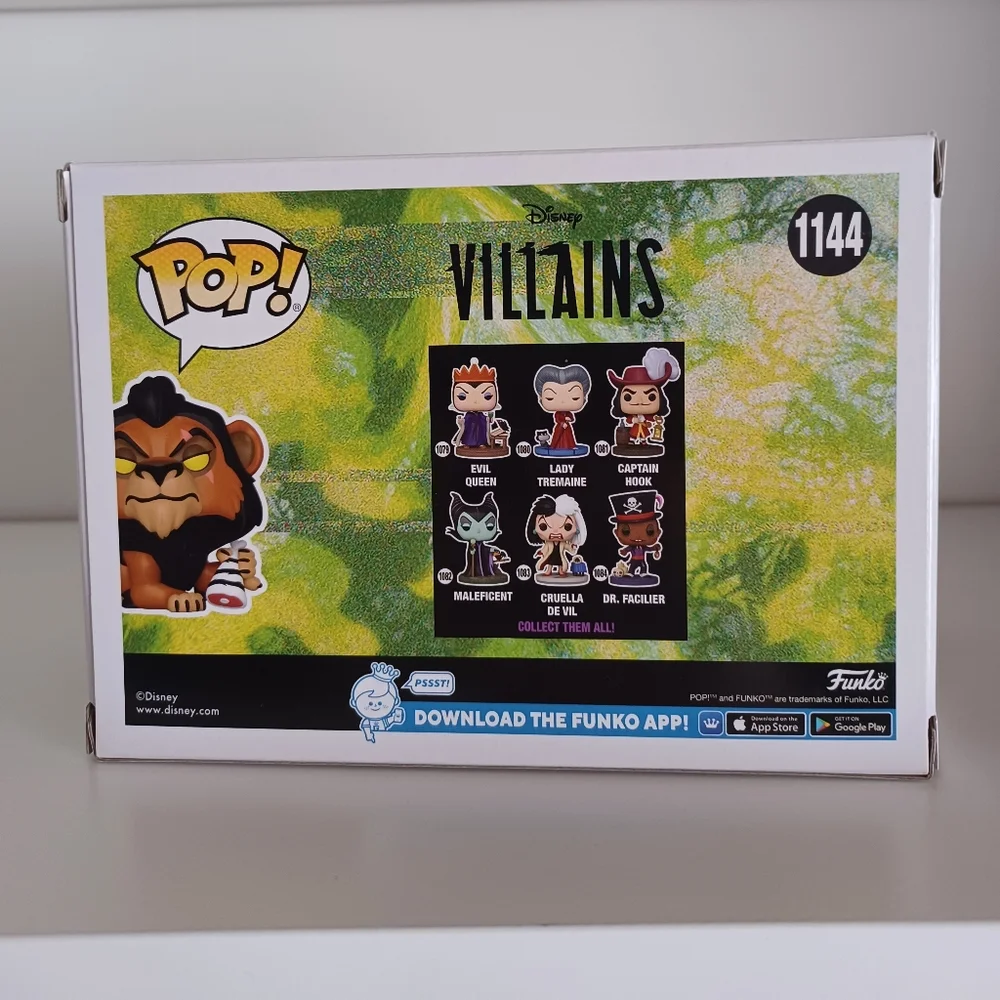 Disney Villains Scar From The Lion King‎ 1144 Specialty Series Funko Pop Toy